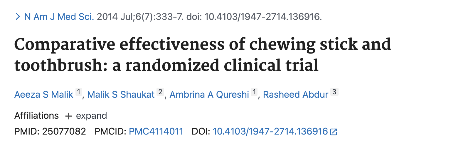 Malik et al., North American Journal of Medical Sciences, 2014 — PMID 25077082
