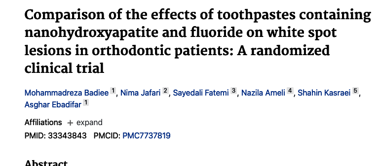 Badiee M et al., Dent Res J (Isfahan), 2020 — PMID 33343843