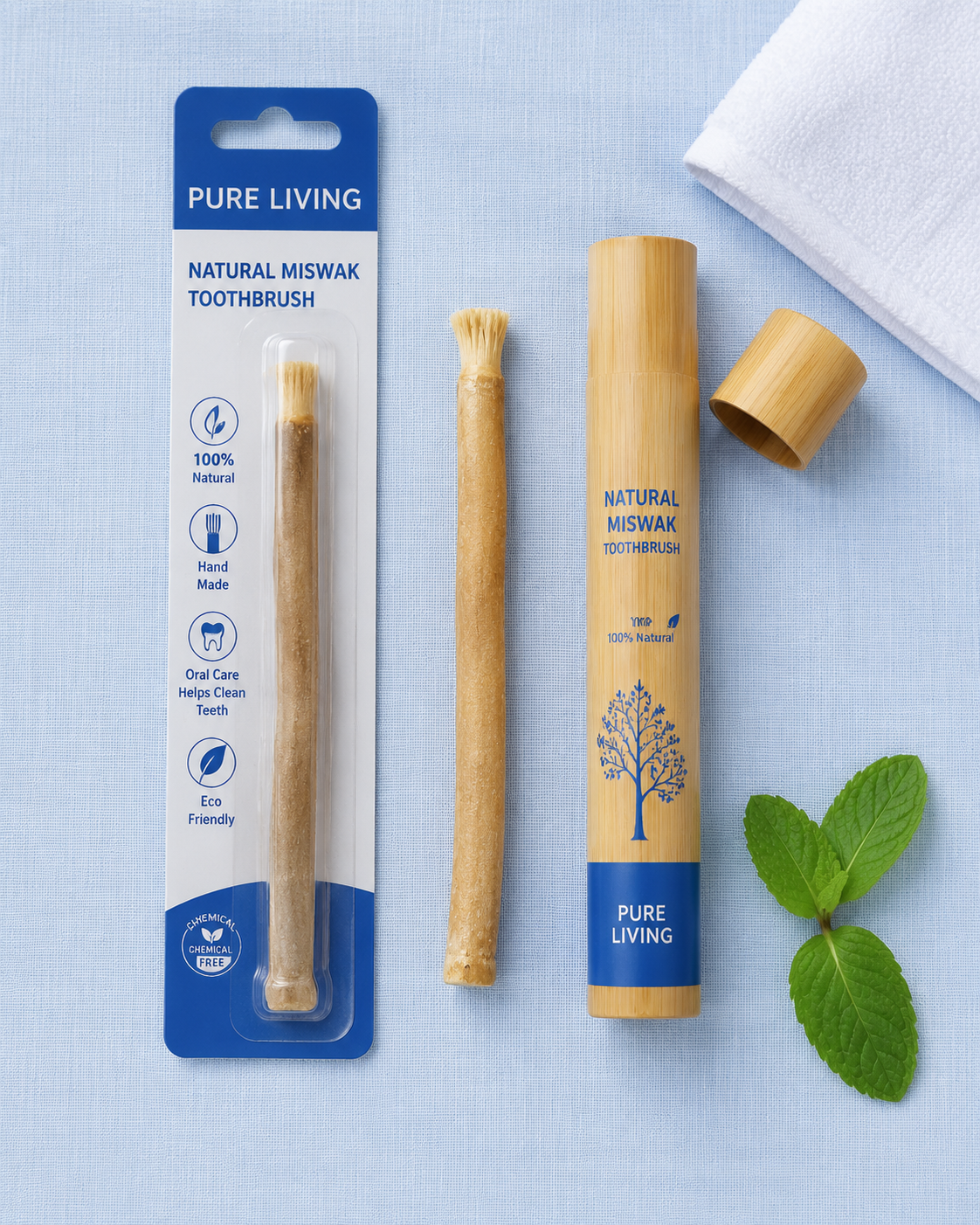 Ancient Miswak Toothbrush 1pc — Pure Living